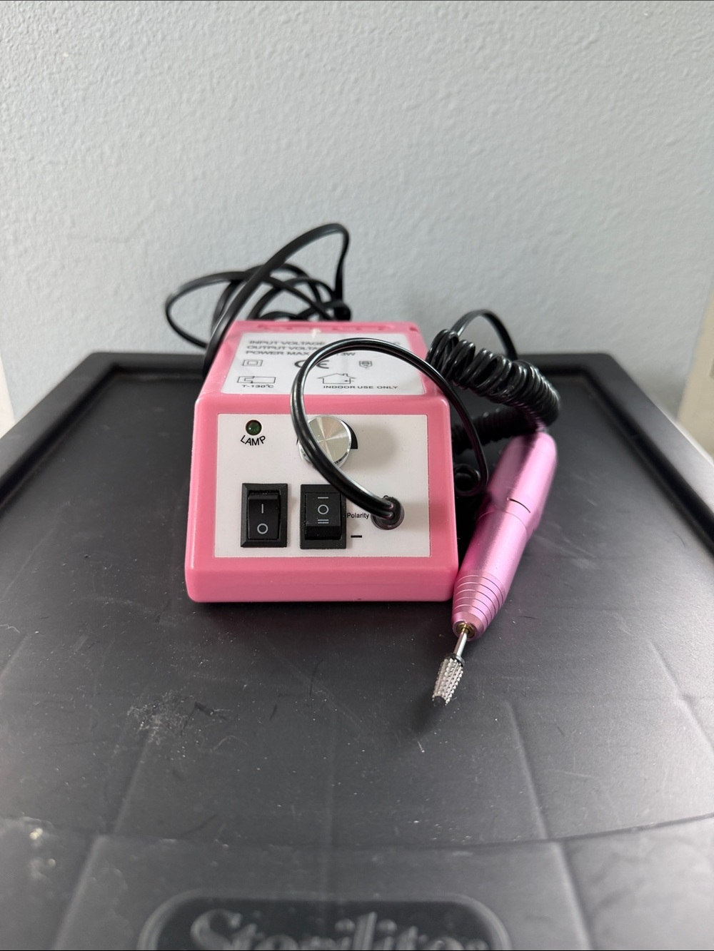 Pink Electric Nail Drill Machine with Handpiece